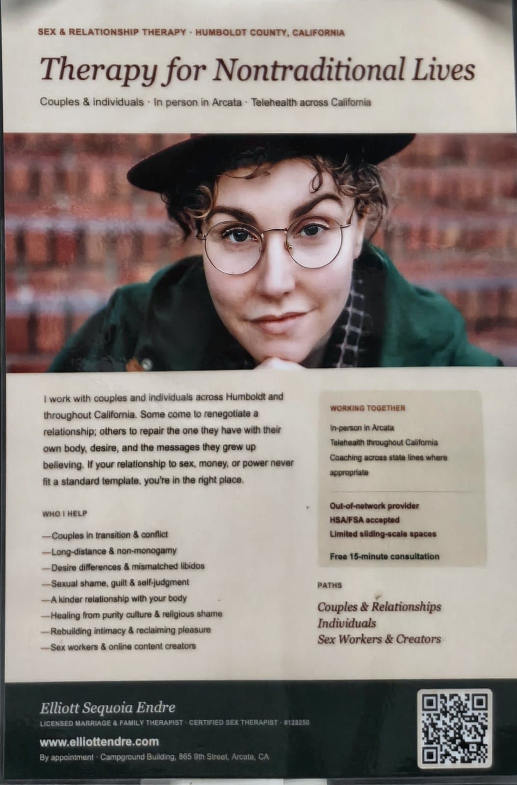 Flyer for Therapy for Nontraditional Lives