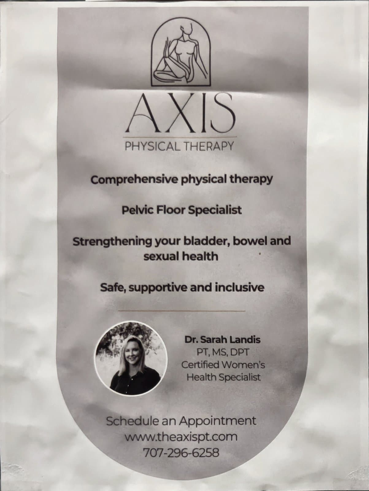 Flyer for Axis Physical Therapy