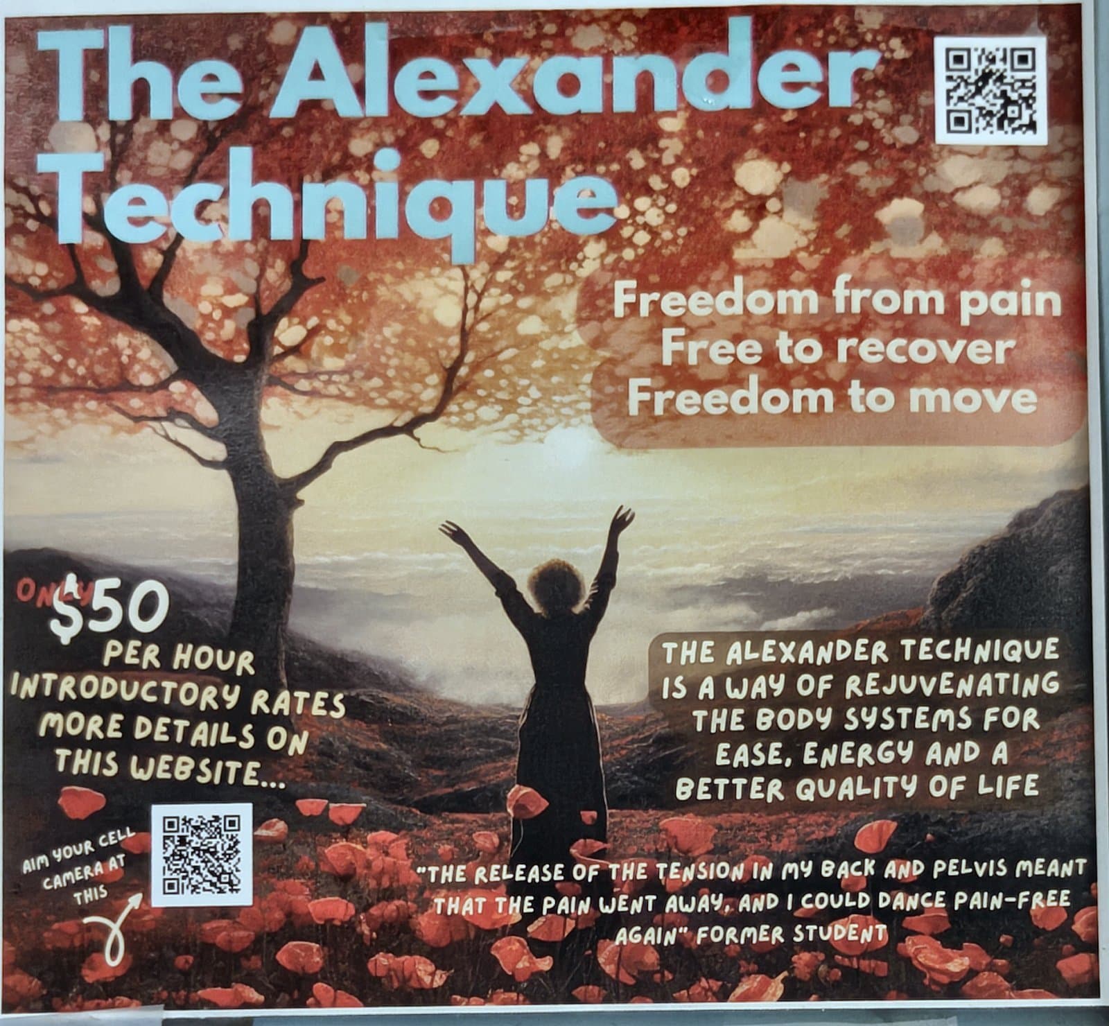Flyer for The Alexander Technique
