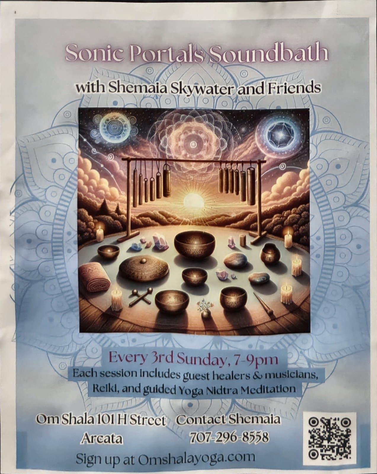 Flyer for Sonic Portals Soundbath